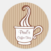 コーヒカスタマイズスティッカー ラウンドシール (正面)