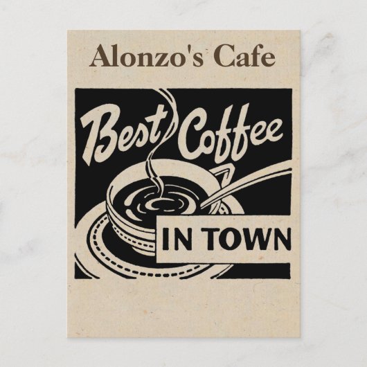 コーヒカスタマイズーショップ – ラテ ポストカード (正面)