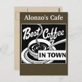 コーヒカスタマイズース店/レストラン – ダークロースト ポストカード (正面/裏面)