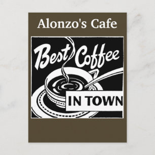 コーヒカスタマイズース店/レストラン – ダークロースト ポストカード