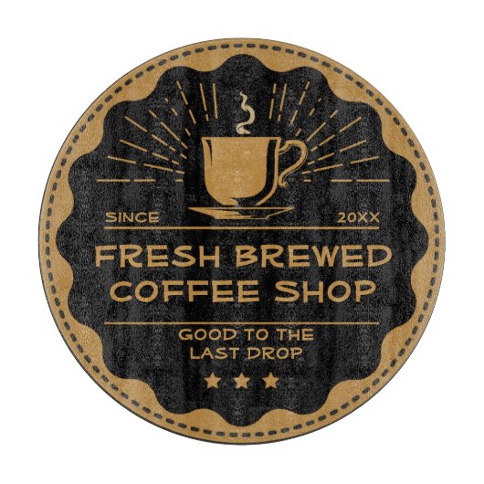 コーヒカスタマイズー素朴ショップカップサンドイッチ カッティングボード (正面)