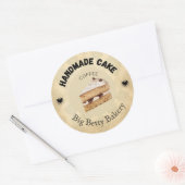 コーヒカスタムーケーキラベル | パーソナライズされたベーカリーPa ラウンドシール (封筒)