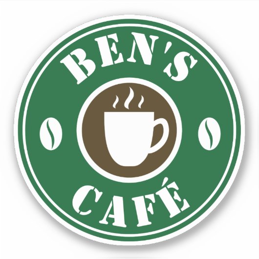 コーヒカスタムーショップノートデカールシール シール (正面)