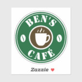 コーヒカスタムーショップノートデカールシール シール (シート)