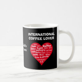 コーヒカスタムー好き国際的の人 コーヒーマグカップ