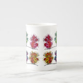 コーヒカラフルーお洒落マグ(Birds 01) ボーンチャイナマグカップ (正面)