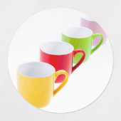 コーヒカラフルーのマグカップ ラベル (デザイン2)