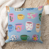 コーヒカラフルーマグパタン枕 クッション (ブランケット)