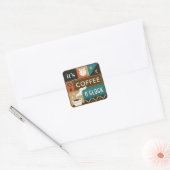コーヒカラフルー引用文 スクエアシール (封筒)