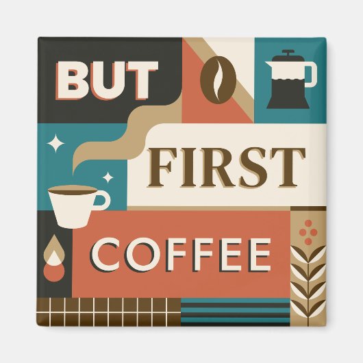コーヒカラフルー引用文 マグネット (正面)