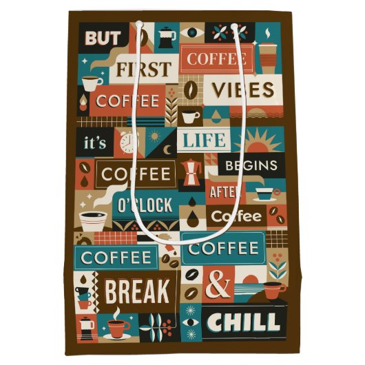 コーヒカラフルー引用文 ミディアムペーパーバッグ (裏面)