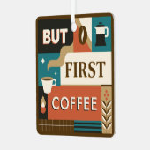 コーヒカラフルー引用文 メタルオーナメント (正面左)