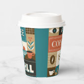 コーヒカラフルー引用文 紙コップ (左)