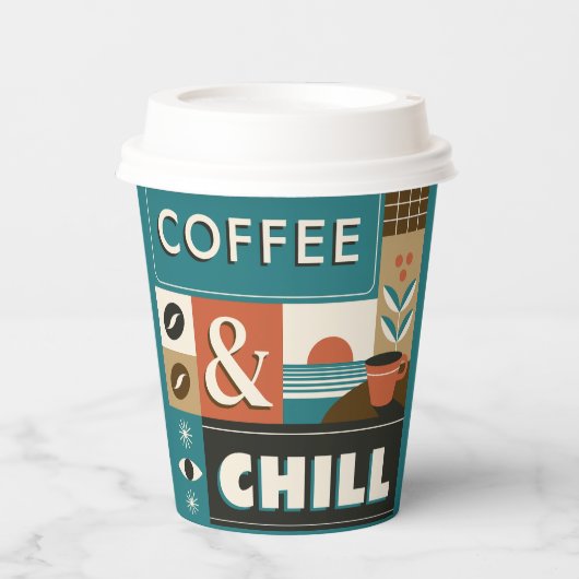 コーヒカラフルー引用文 紙コップ (正面)