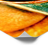 コーヒカラフルー愛好家のためのコーヒーマグのギフトティール（緑がかった色） ポスター (角)