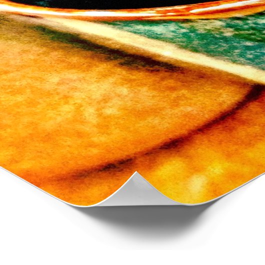 コーヒカラフルー愛好家のためのコーヒーマグのギフトティール（緑がかった色） ポスター (角)