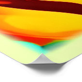 コーヒカラフルー豆抽象芸術アート ポスター (角)