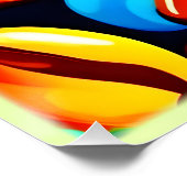 コーヒカラフルー豆抽象芸術アート ポスター (コーナー)