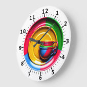 コーヒカラフルー ラージ壁時計 (傾斜)