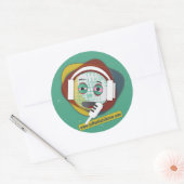 コーヒクラッチクルーのステッカー ラウンドシール (封筒)