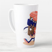 コーヒクールーおもしろいキャラクター カフェラテマグ (左アングル)