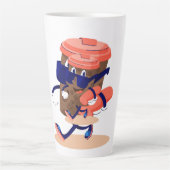 コーヒクールーおもしろいキャラクター カフェラテマグ (正面)