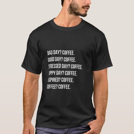 コーヒクールーおもしろい声明 Tシャツ (正面)