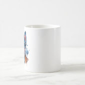 コーヒクールーでハスキー – Hipster Dog Art Mug コーヒーマグカップ (中央)