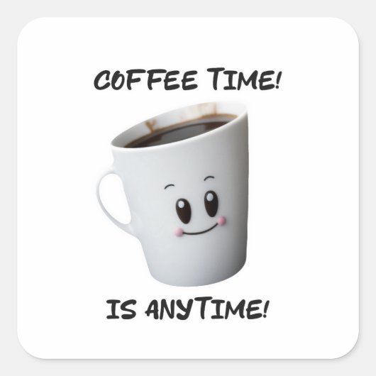 コーヒクールーカップデザイン高品質 スクエアシール (正面)