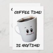 コーヒクールーカップデザイン高品質 招待状 (正面/裏面)