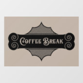 コーヒクールーショップブレイクワードアートウィンドウにしがみつく ウィンドウサイン (シート)