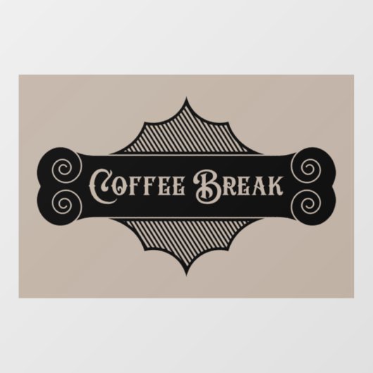 コーヒクールーショップブレイクワードアートウィンドウにしがみつく ウィンドウサイン (シート)