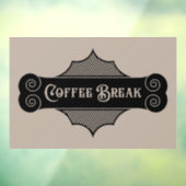 コーヒクールーショップブレイクワードアートウィンドウにしがみつく ウィンドウサイン (シート3)