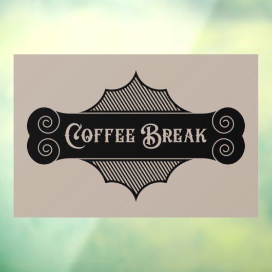 コーヒクールーショップブレイクワードアートウィンドウにしがみつく ウィンドウサイン (シート3)