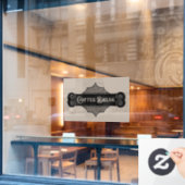 コーヒクールーショップブレイクワードアートウィンドウにしがみつく ウィンドウサイン (カフェ窓)