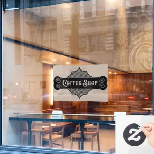 コーヒクールーショップワードアートウィンドウ ウィンドウサイン (カフェ窓)