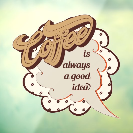 コーヒクールーショップワードアートウィンドウ ウィンドウサイン (シート3)