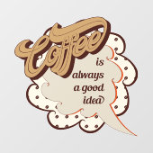 コーヒクールーショップワードアートウィンドウ ウィンドウサイン (シート)