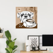 コーヒクールー引用文デザイン ポスター (ホームオフィス)