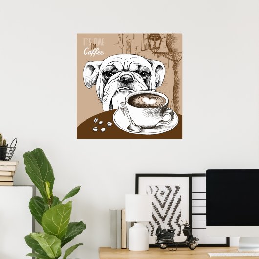 コーヒクールー引用文デザイン ポスター (ホームオフィス)