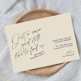 コーヒシンプルおもしろいーモダンクリーム移動 案内状