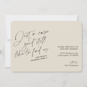 コーヒシンプルおもしろいーモダンクリーム移動 案内状 (正面)