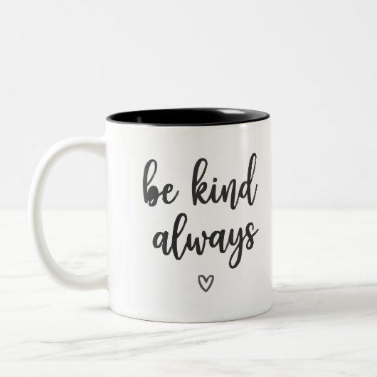コーヒシンプルーエレガントカップの&Be Kind Always ツートーンマグカップ (左)