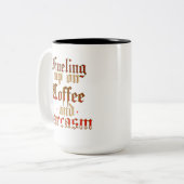 コーヒシンプルーモダンと皮肉 ツートーンマグカップ (正面左)