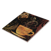 コーヒスタイリッシュー愛好家 – 装飾ヴィンテージ タイル (側面)