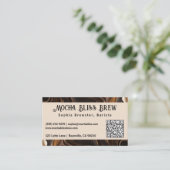 コーヒスタイリッシュー愛好家QRコード名刺デザイン 名刺 (スタンド正面)