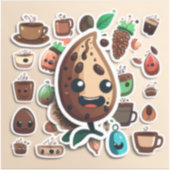 「コーヒステッカーデザイン」「コーヒスティッカーwhatsapp」 シール (正面)