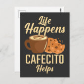 コーヒスペインのーカフェCookieカフェイン愛好家 ポストカード (正面/裏面)
