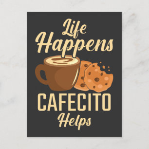 コーヒスペインのーカフェCookieカフェイン愛好家 ポストカード