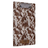 コーヒドフェイク&レザーアニマルプリントブラウン クリップボード (右)